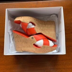 Calvin Klein Wedge Sandals Size 7.5 NWB